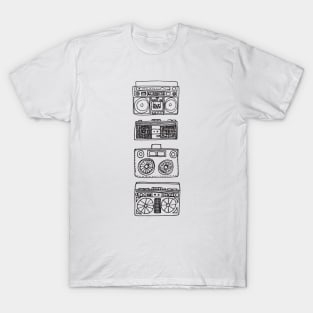 Retro Boomboxes Vertical T-Shirt